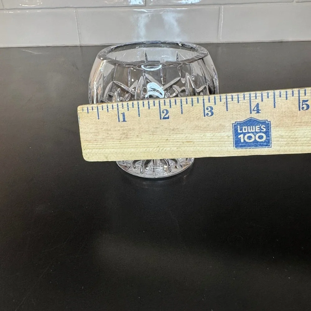 Waterford Crystal Votive Candle Holder Home Decor 3.5in Clear Glandore Cut Glass